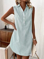 Laurienne – Striped Shirt Dress