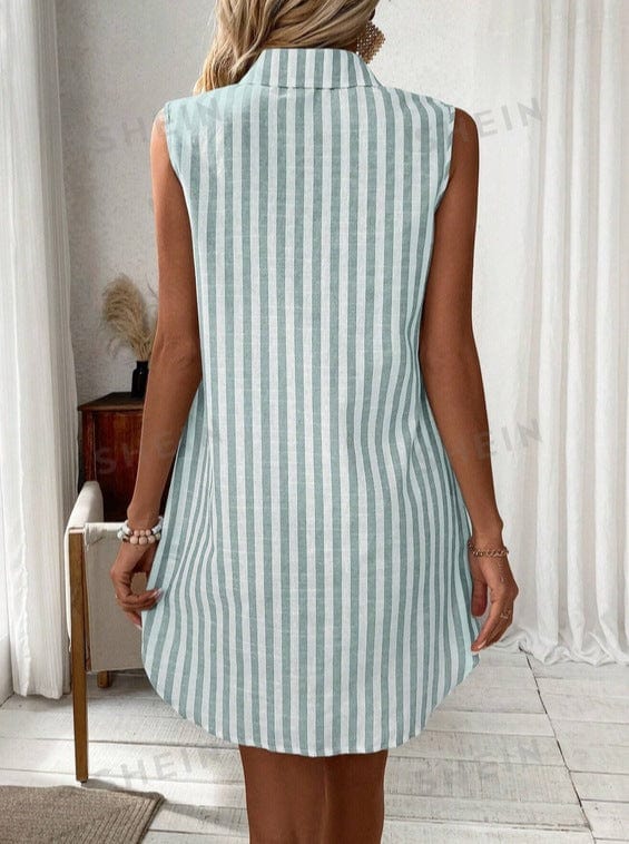 Laurienne – Striped Shirt Dress