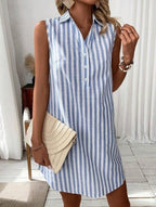 Laurienne – Striped Shirt Dress