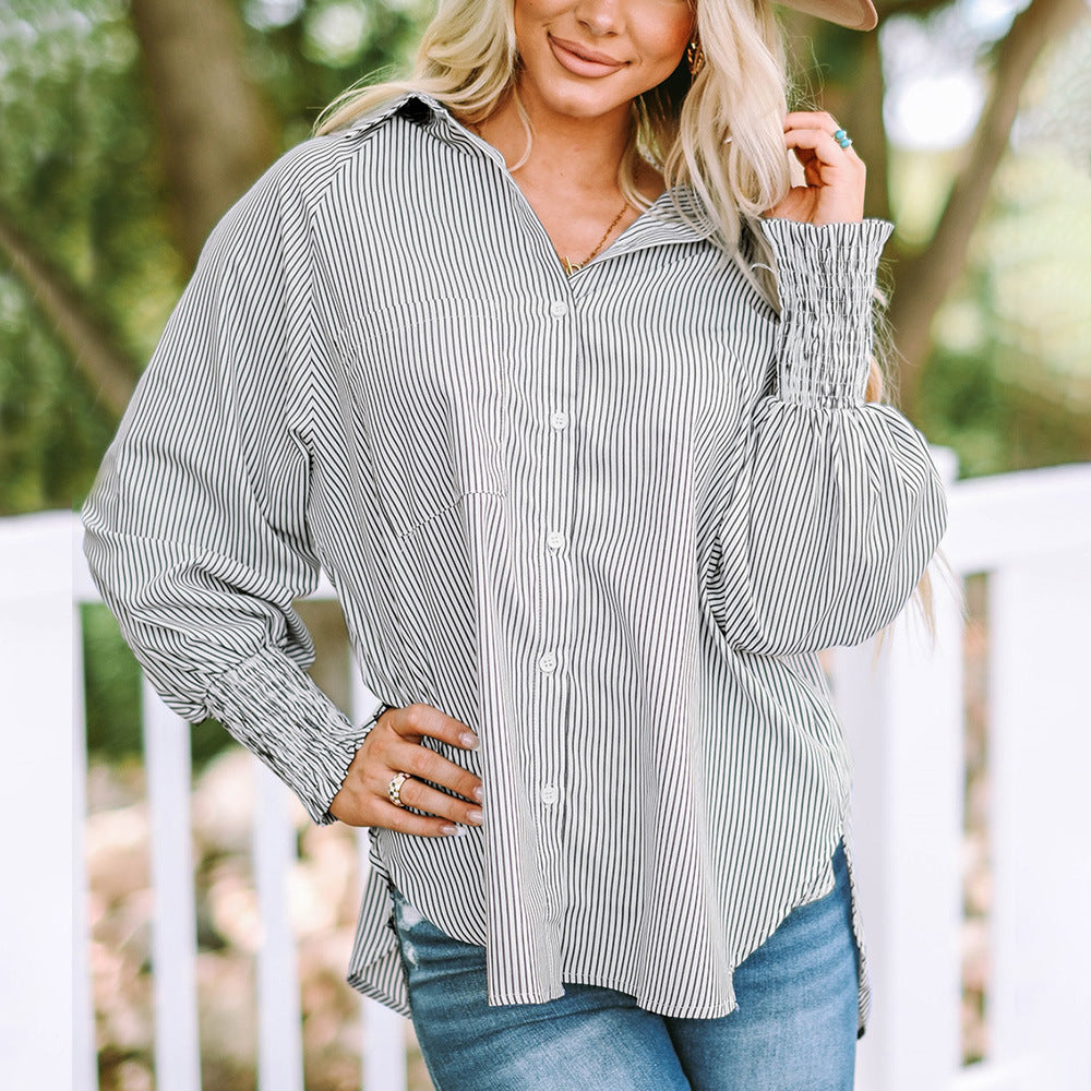 Maude – Breezy Off-Shoulder Stripe Blouse