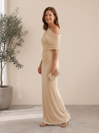 Vivienne – One-Shoulder Draped Maxi Dress