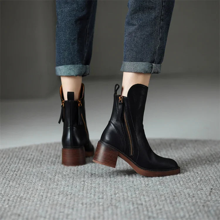 Gloria – Leather Ankle Boots