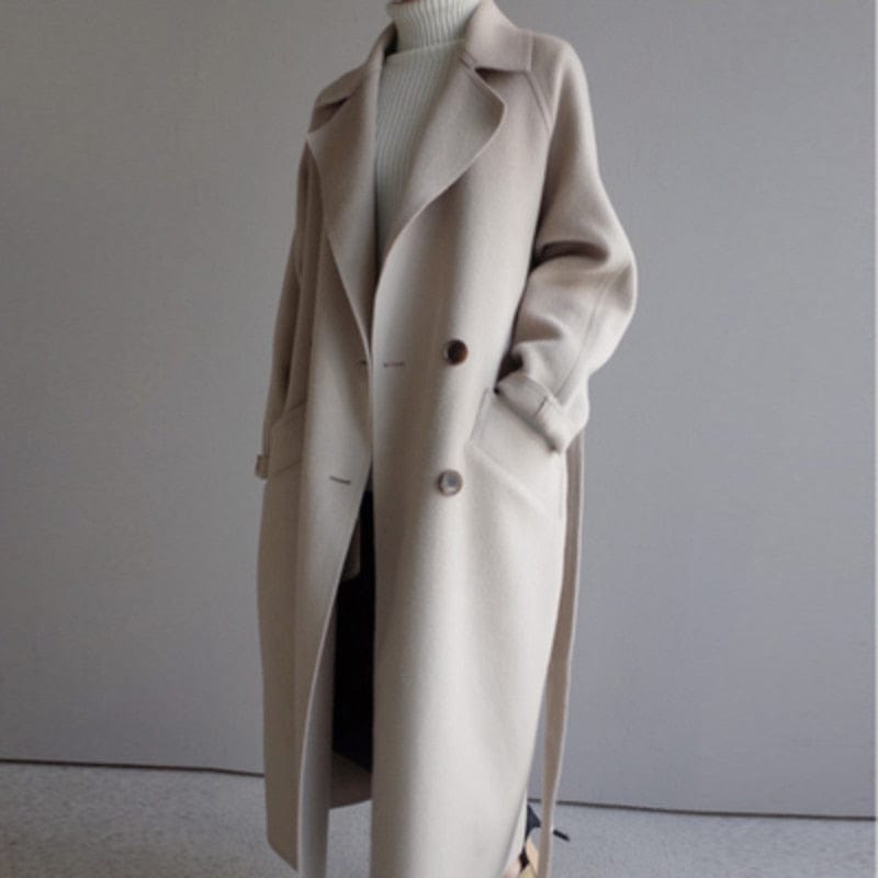 Elara – Pure Wool Tailored Coat