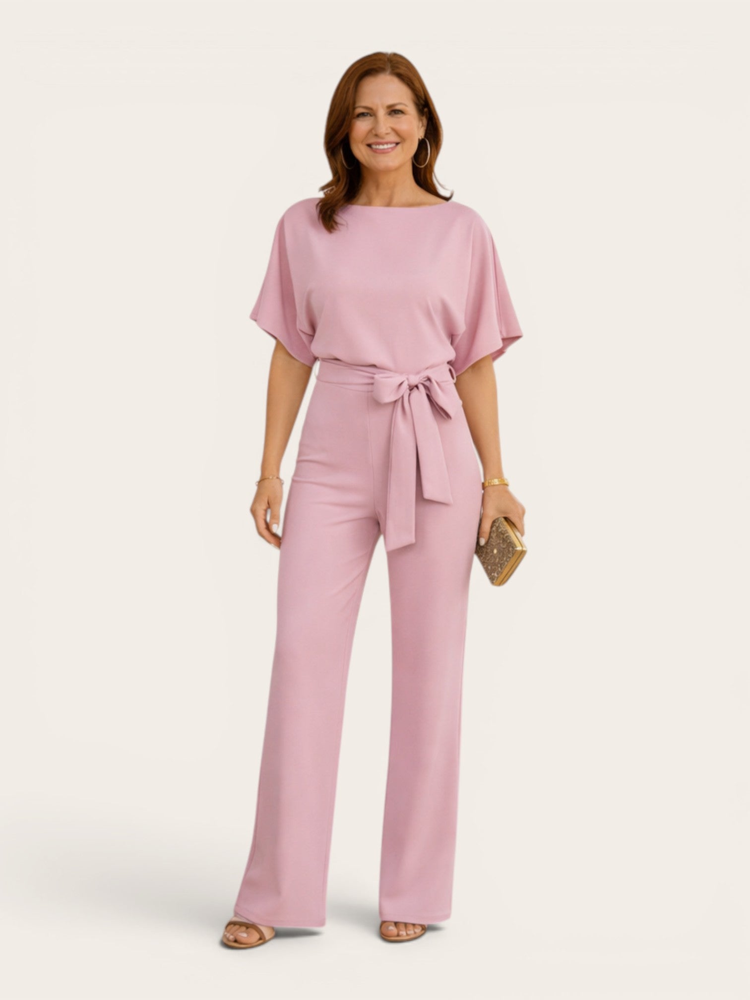 Roselle – Tie-Waist Wide-Leg Jumpsuit