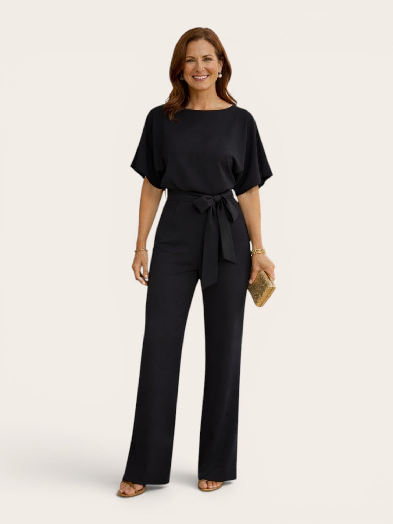 Roselle – Tie-Waist Wide-Leg Jumpsuit