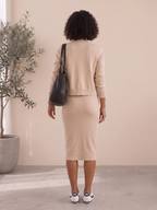 Lena – Slit Midi Dress & Jacket Set
