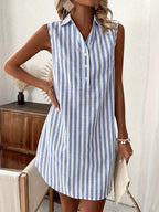 Laurienne – Striped Shirt Dress