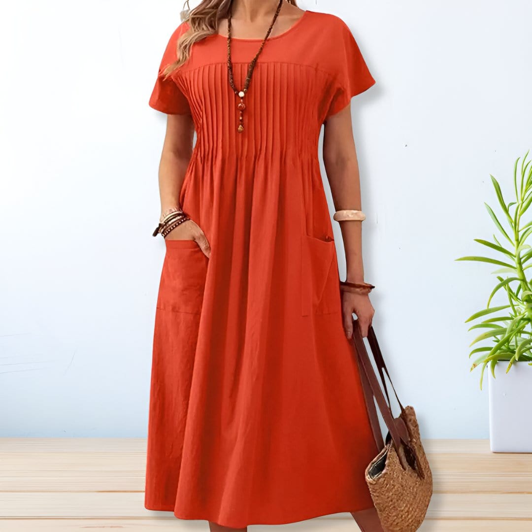 Serena – Airy Cotton Midi Dress