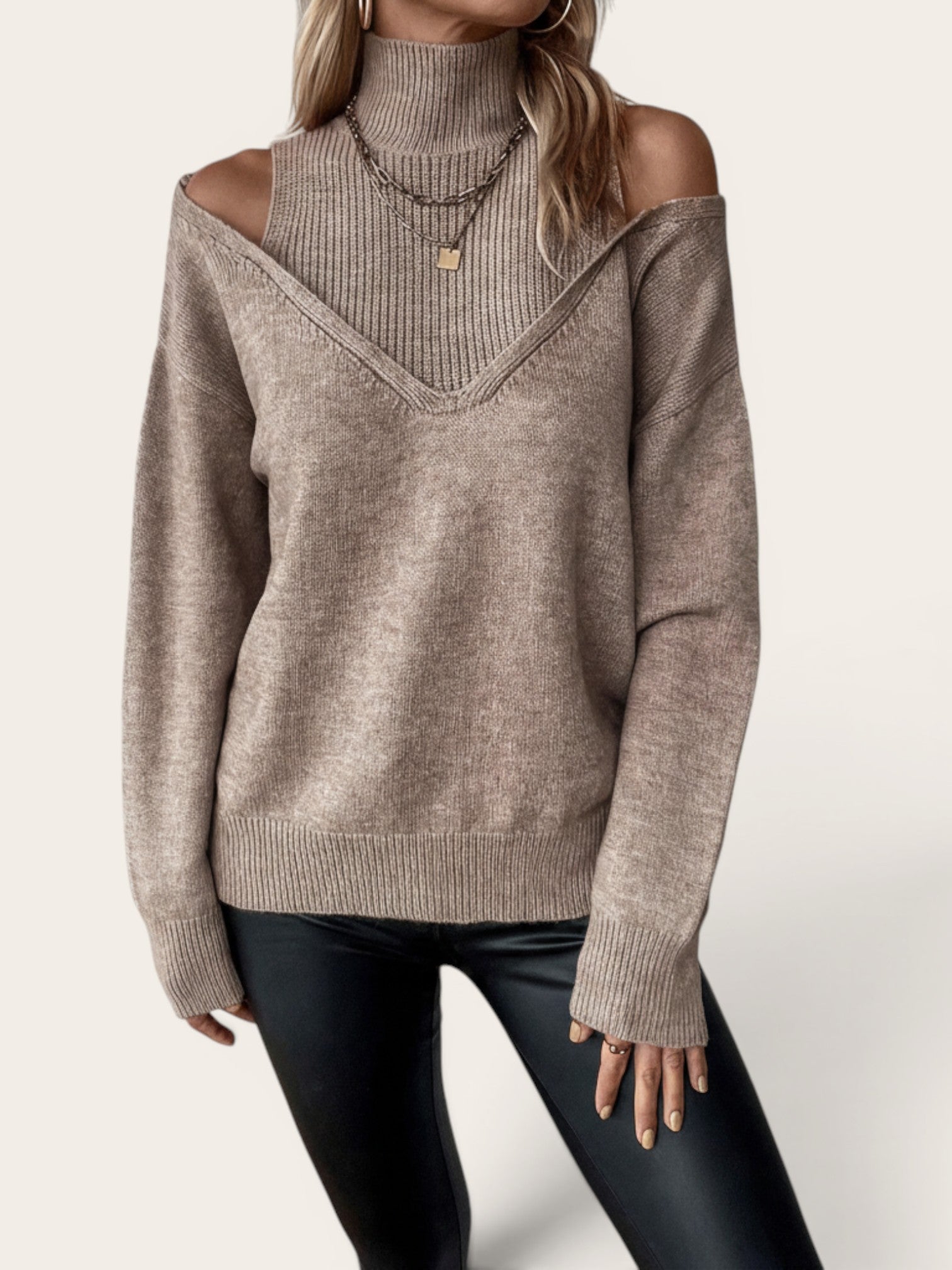 Élise – Elegant Layered Knit Sweater