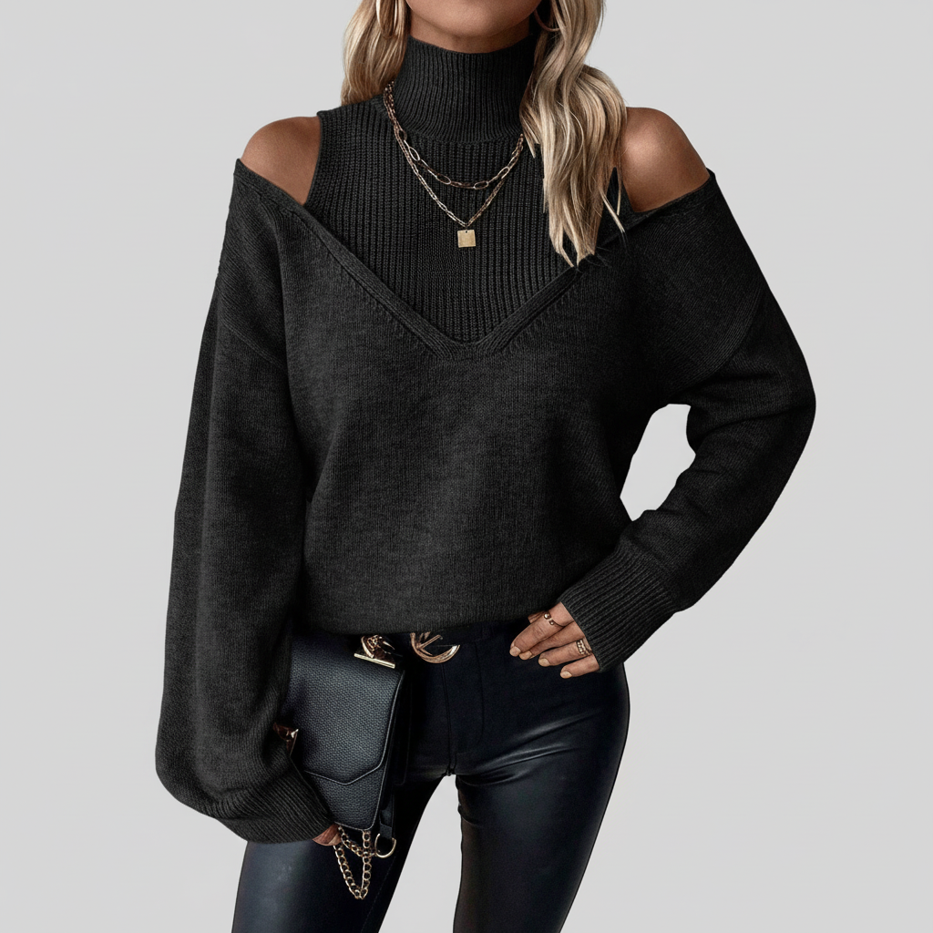 Élise – Elegant Layered Knit Sweater