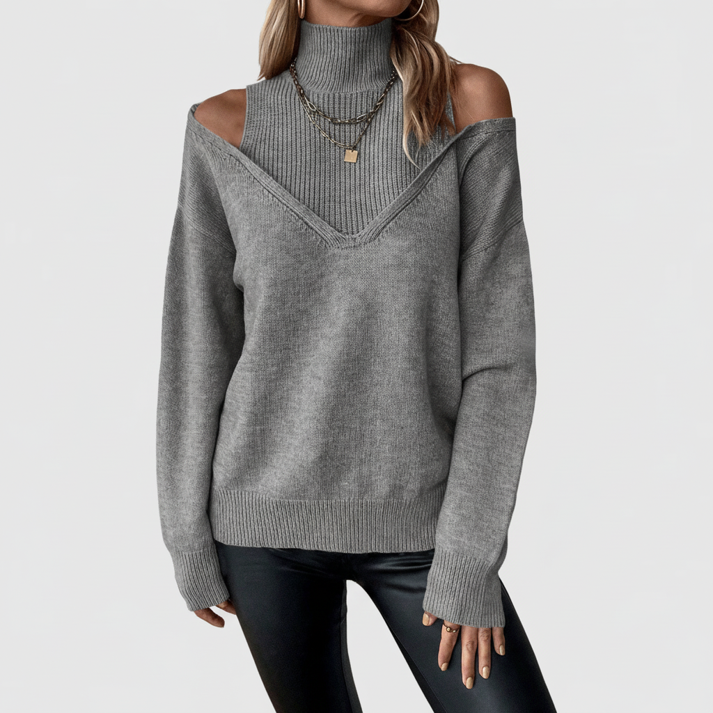 Élise – Elegant Layered Knit Sweater