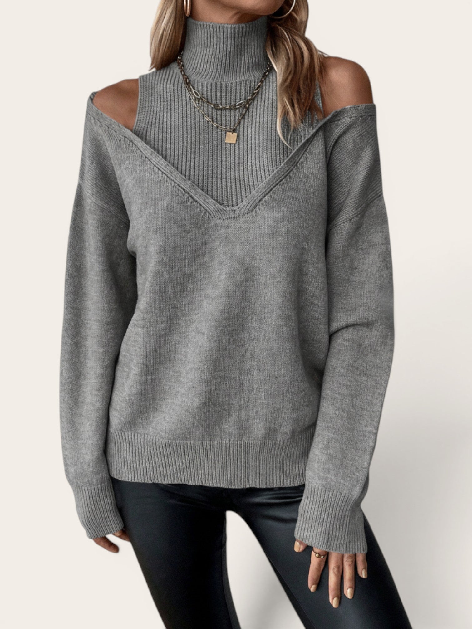 Élise – Elegant Layered Knit Sweater