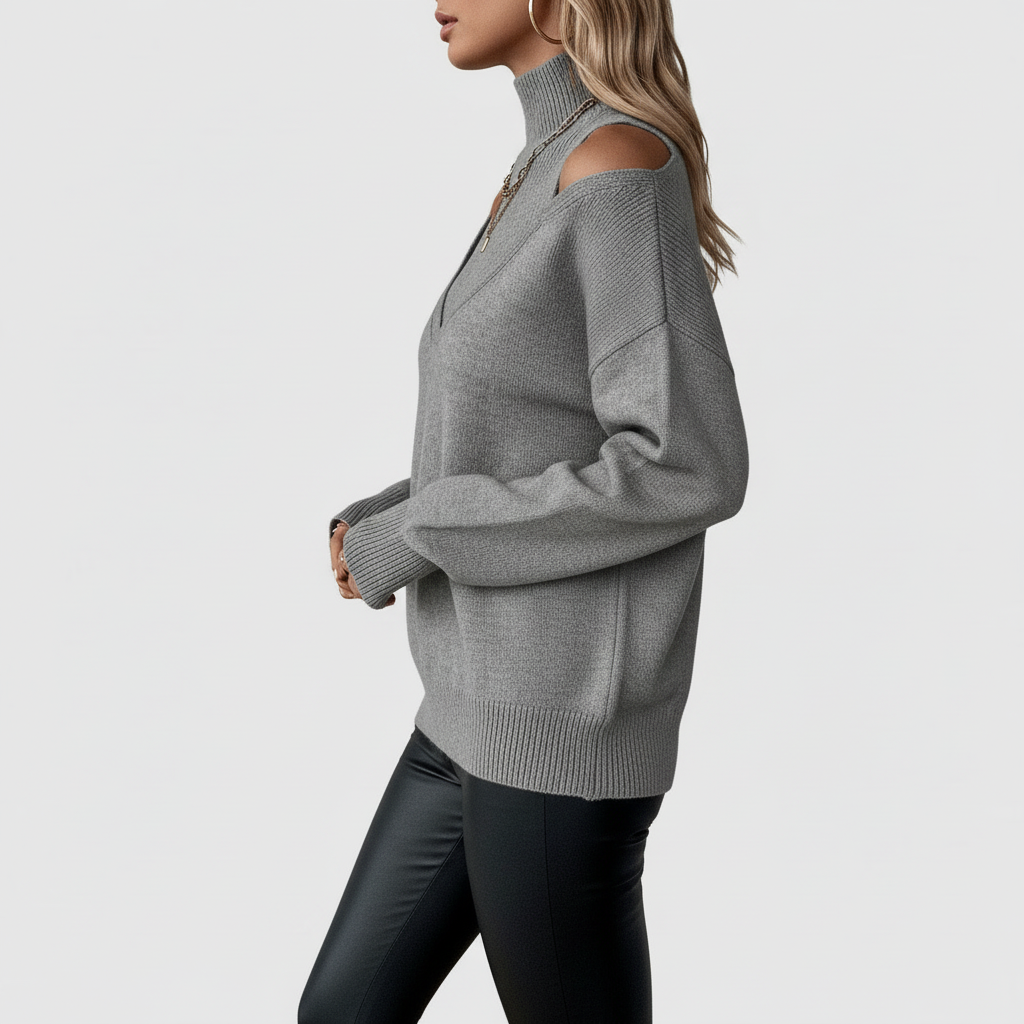 Élise – Elegant Layered Knit Sweater