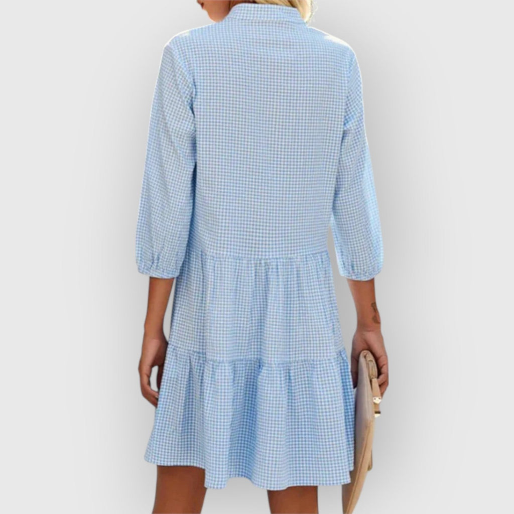 Cassandra – Button-Front Tiered Summer Dress