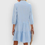 Cassandra – Button-Front Tiered Summer Dress